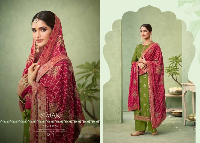 Glossy Simar Gulnoor 1845 Series Casual Wear Viscose Designer Salwar Kameez Collection